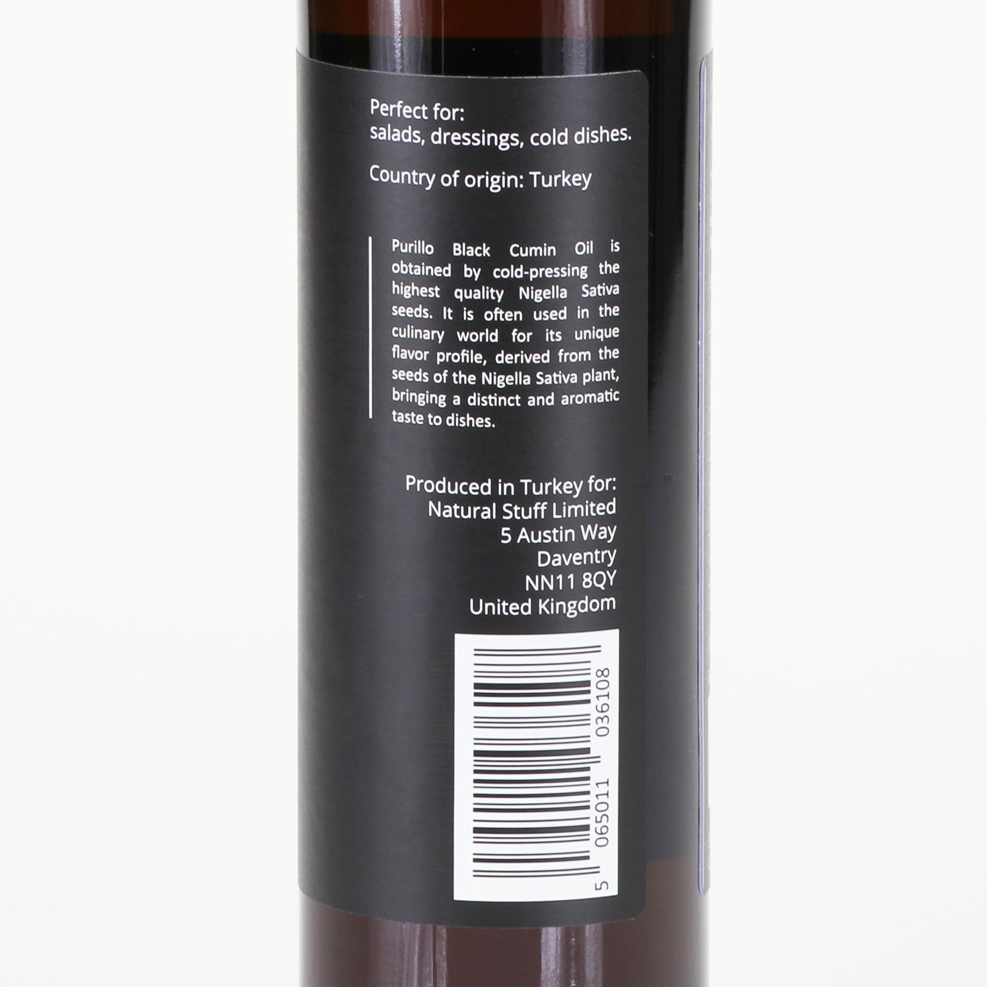 Black Cumin oil - Black Seed oil (Nigella Sativa) - cold pressed - unrefined - Premium - Purillo