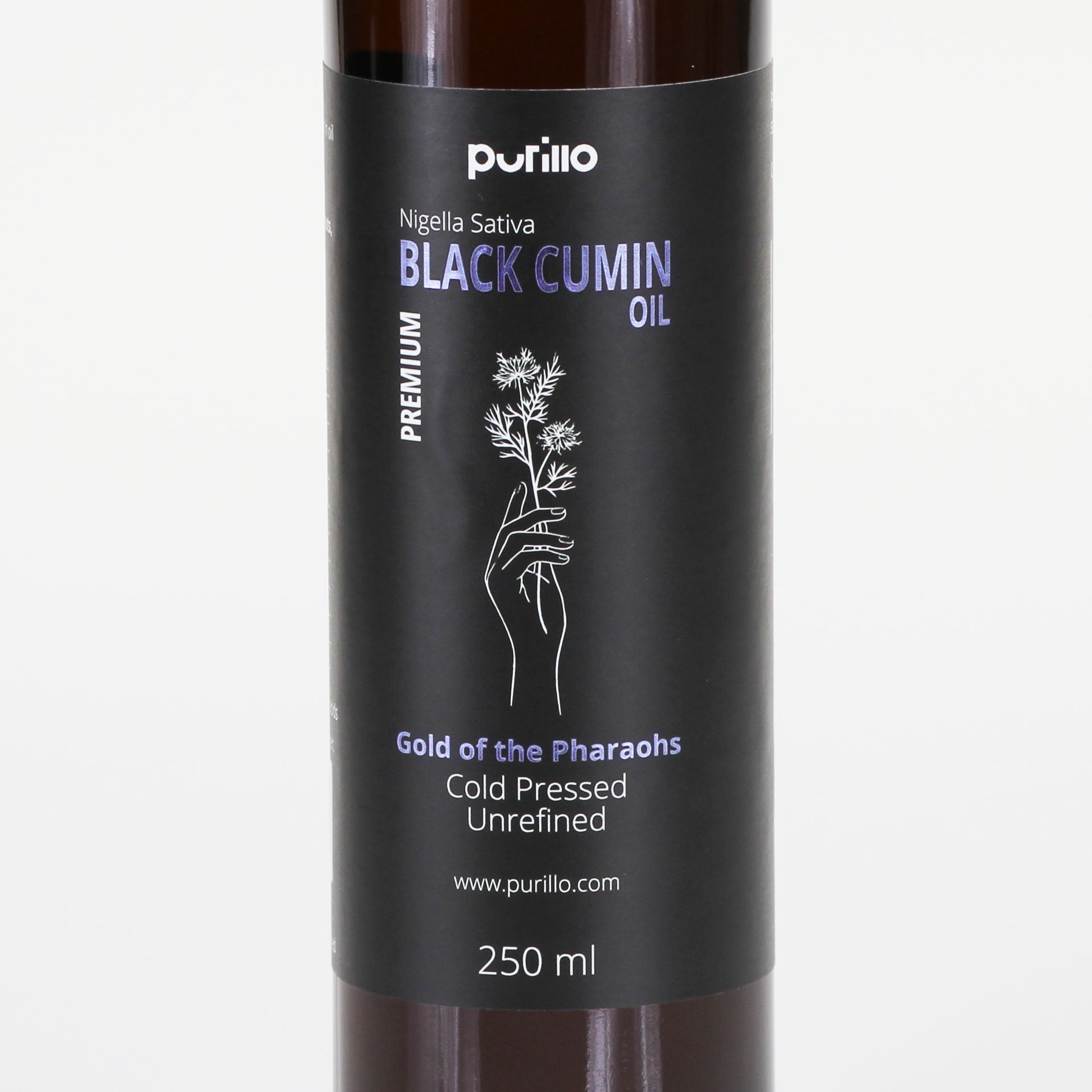 Black Cumin oil - Black Seed oil (Nigella Sativa) - cold pressed - unrefined - Premium - Purillo