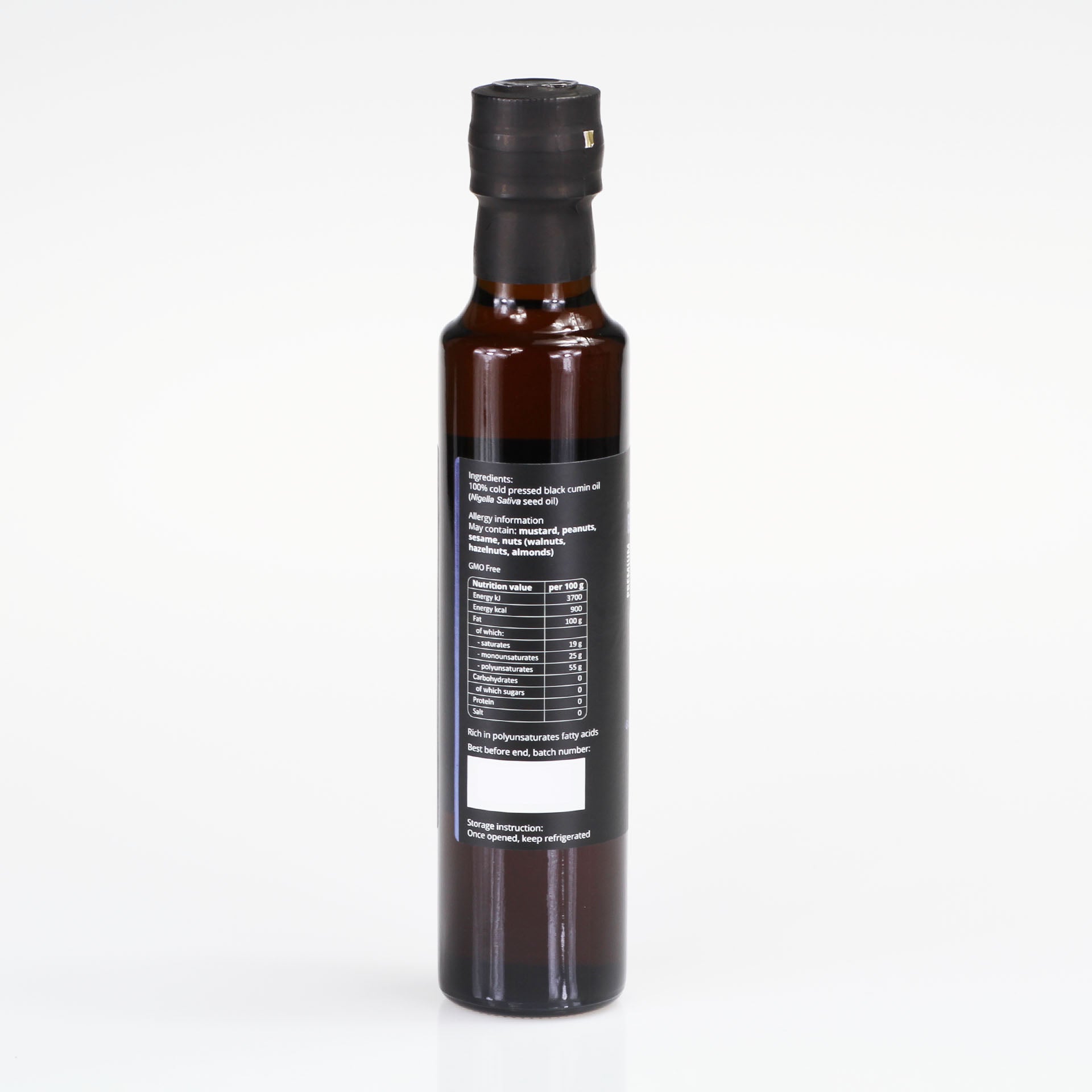 Black Cumin oil - Black Seed oil (Nigella Sativa) - cold pressed - unrefined - Premium - Purillo