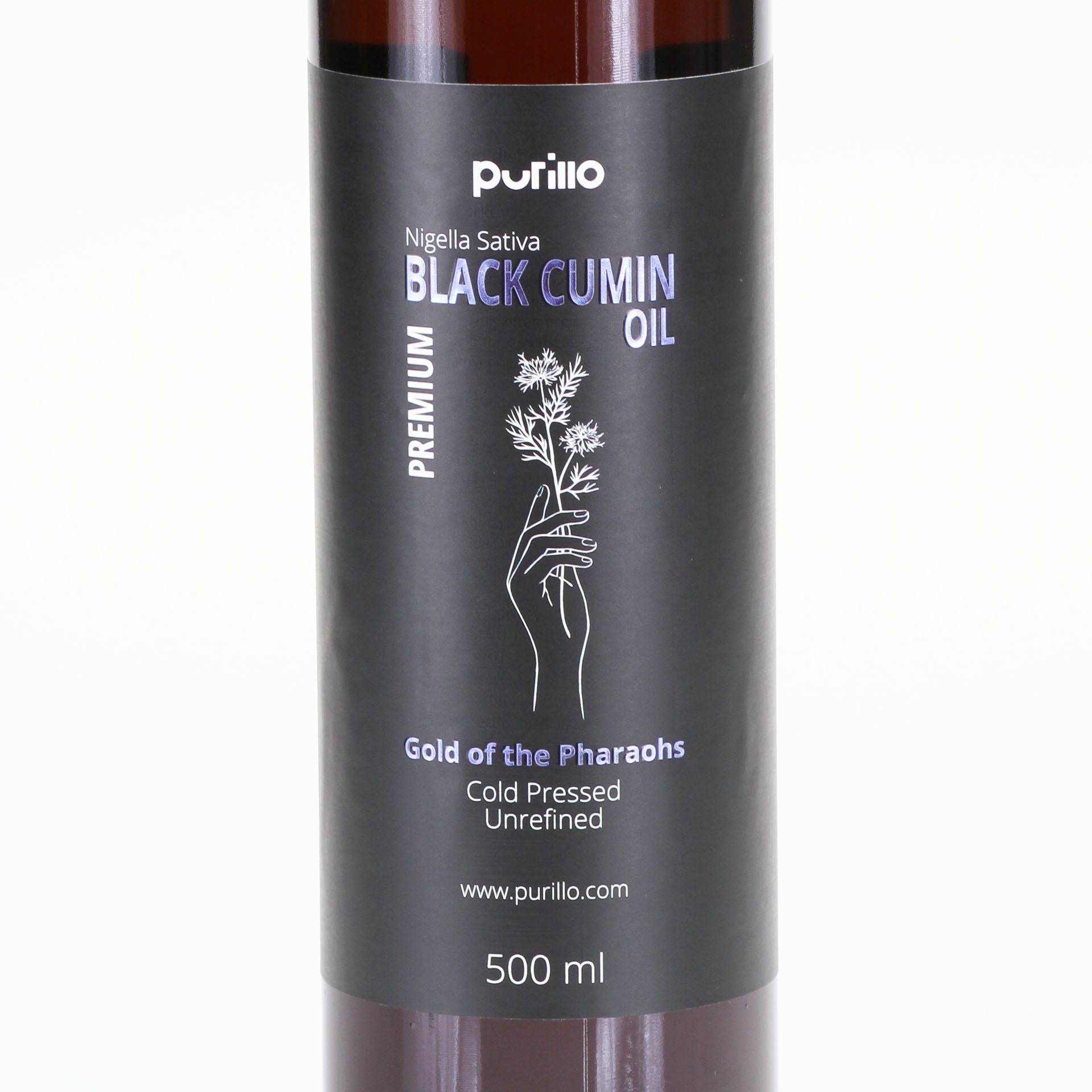 Black Cumin oil - Black Seed oil (Nigella Sativa) - cold pressed - unrefined - Premium - Purillo
