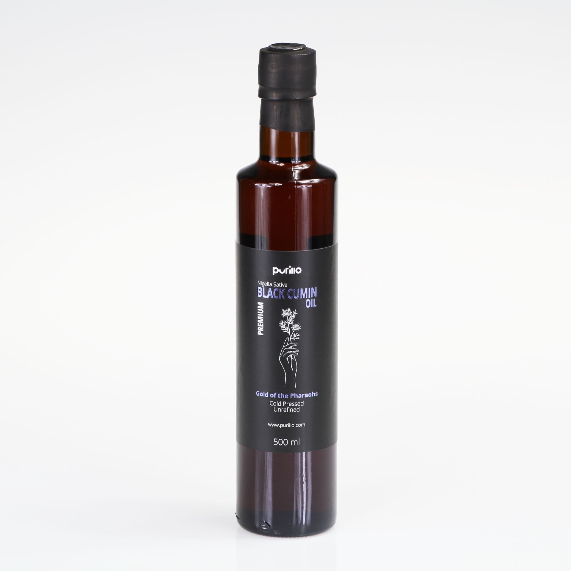 Black Cumin oil - Black Seed oil (Nigella Sativa) - cold pressed - unrefined - Premium - Purillo