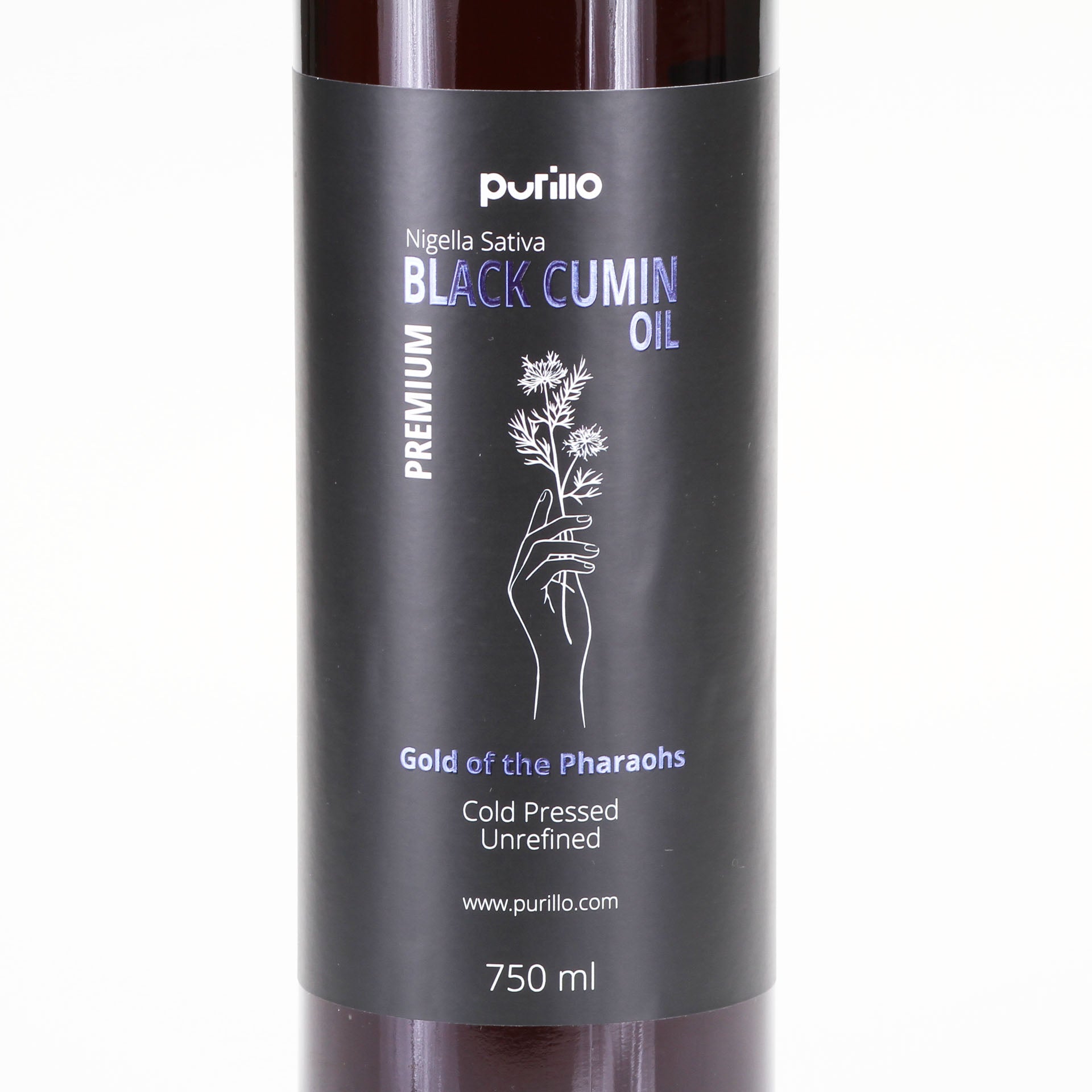 Black Cumin oil - Black Seed oil (Nigella Sativa) - cold pressed - unrefined - Premium - Purillo