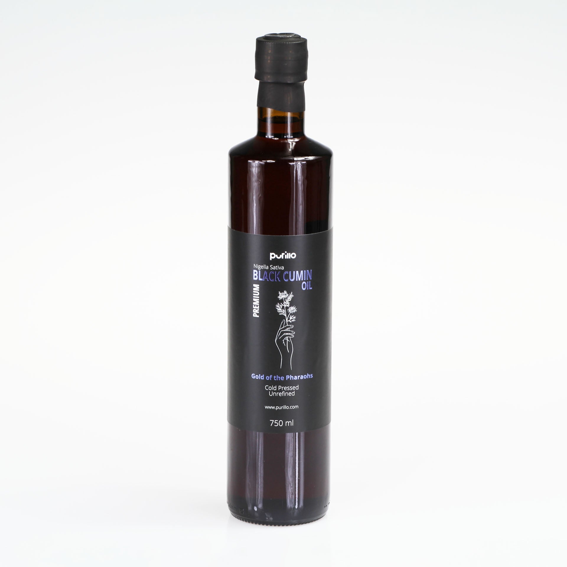 Black Cumin oil - Black Seed oil (Nigella Sativa) - cold pressed - unrefined - Premium - Purillo