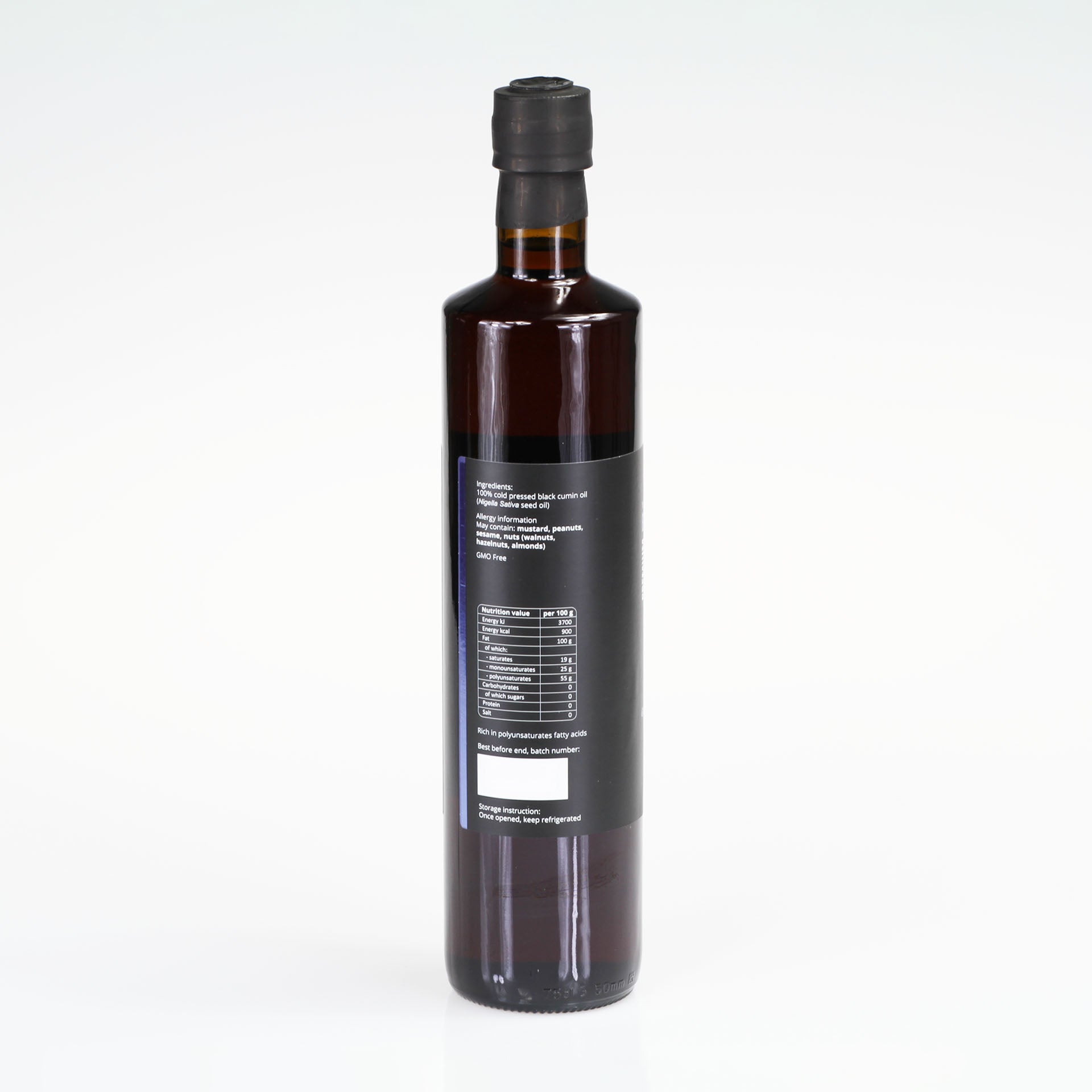 Black Cumin oil - Black Seed oil (Nigella Sativa) - cold pressed - unrefined - Premium - Purillo