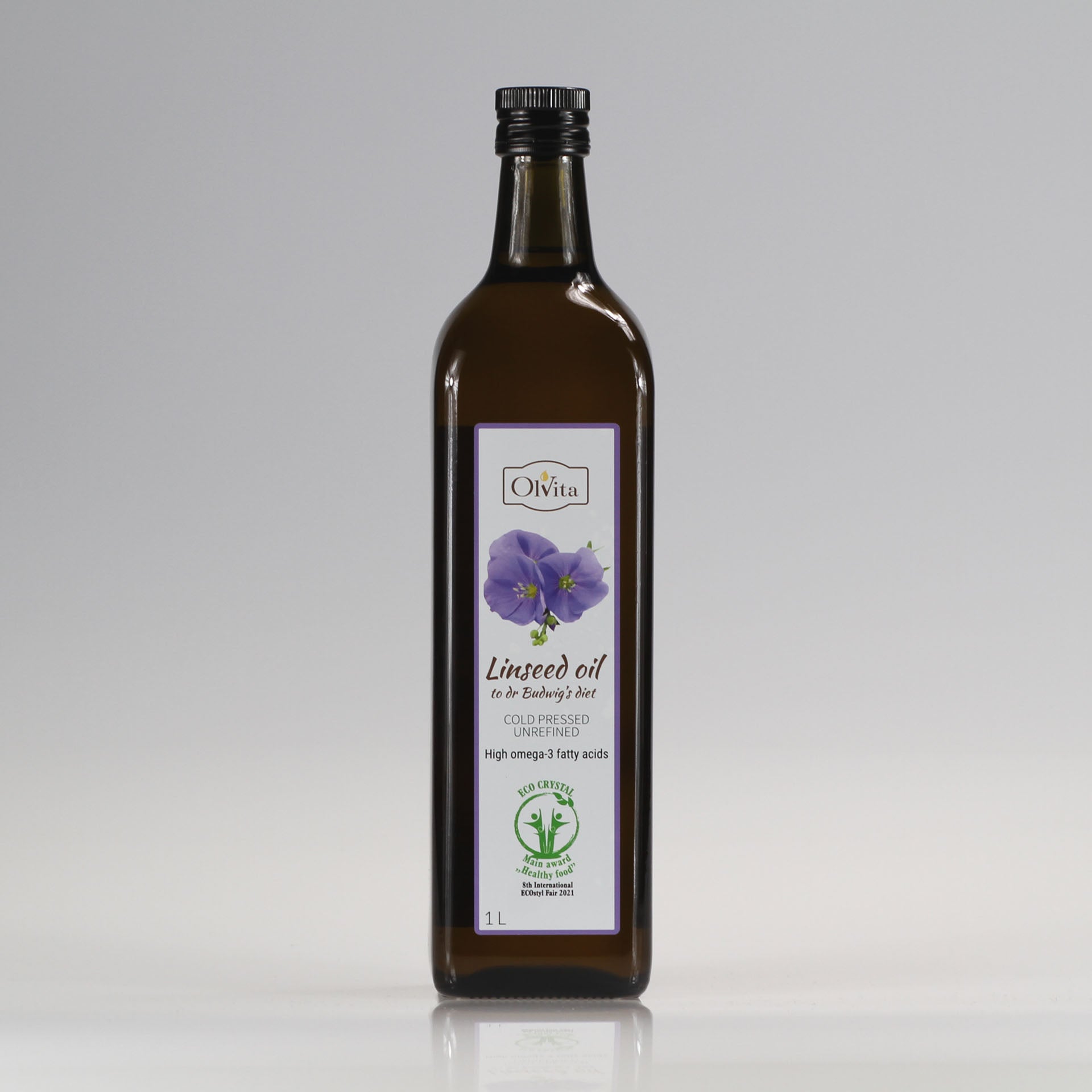 Linseed / Flaxseed oil for Dr Budwig diet, cold-pressed and crude Ol’Vita