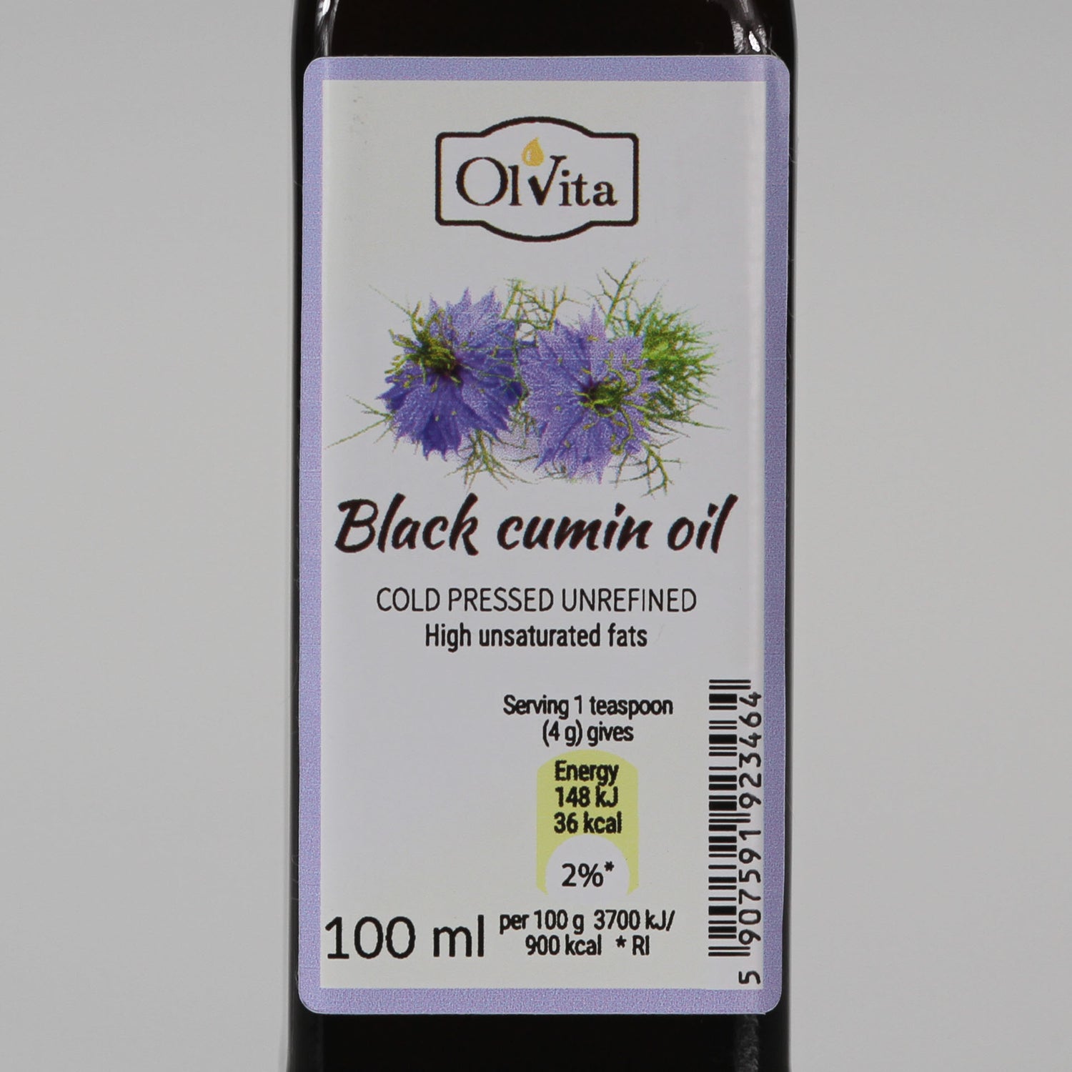 Black cumin / black seed oil (Nigella sativa), cold-pressed Ol’Vita