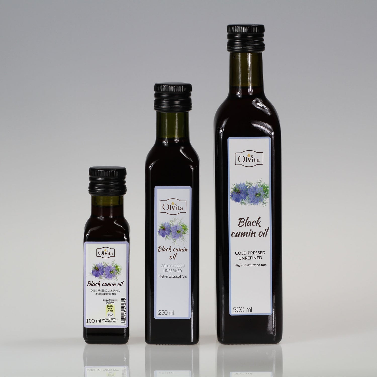 Black cumin / black seed oil (Nigella sativa), cold-pressed Ol’Vita