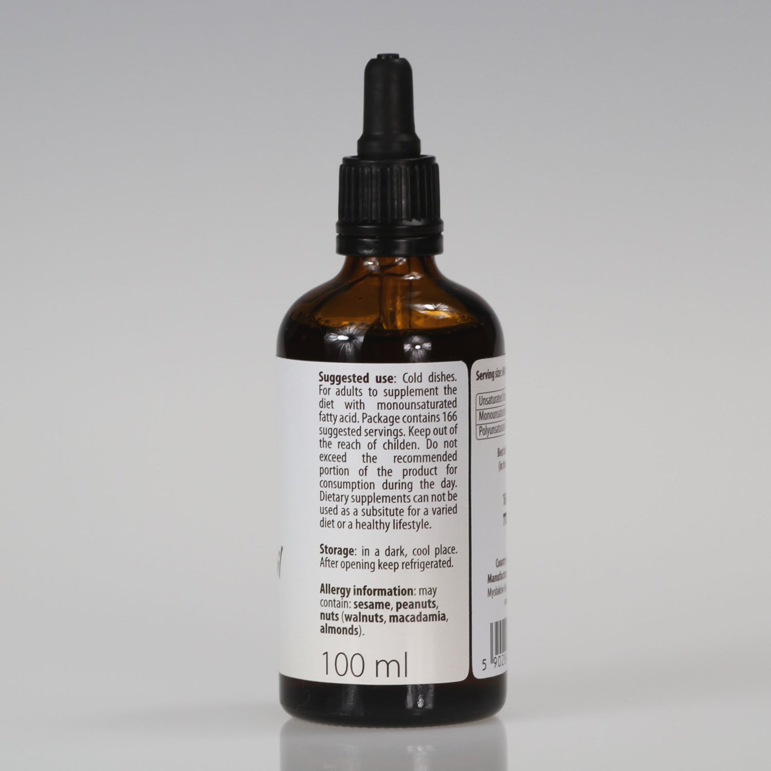 Coriander seed oil, cold-pressed and crude, dietary suplement - Ol’Vita