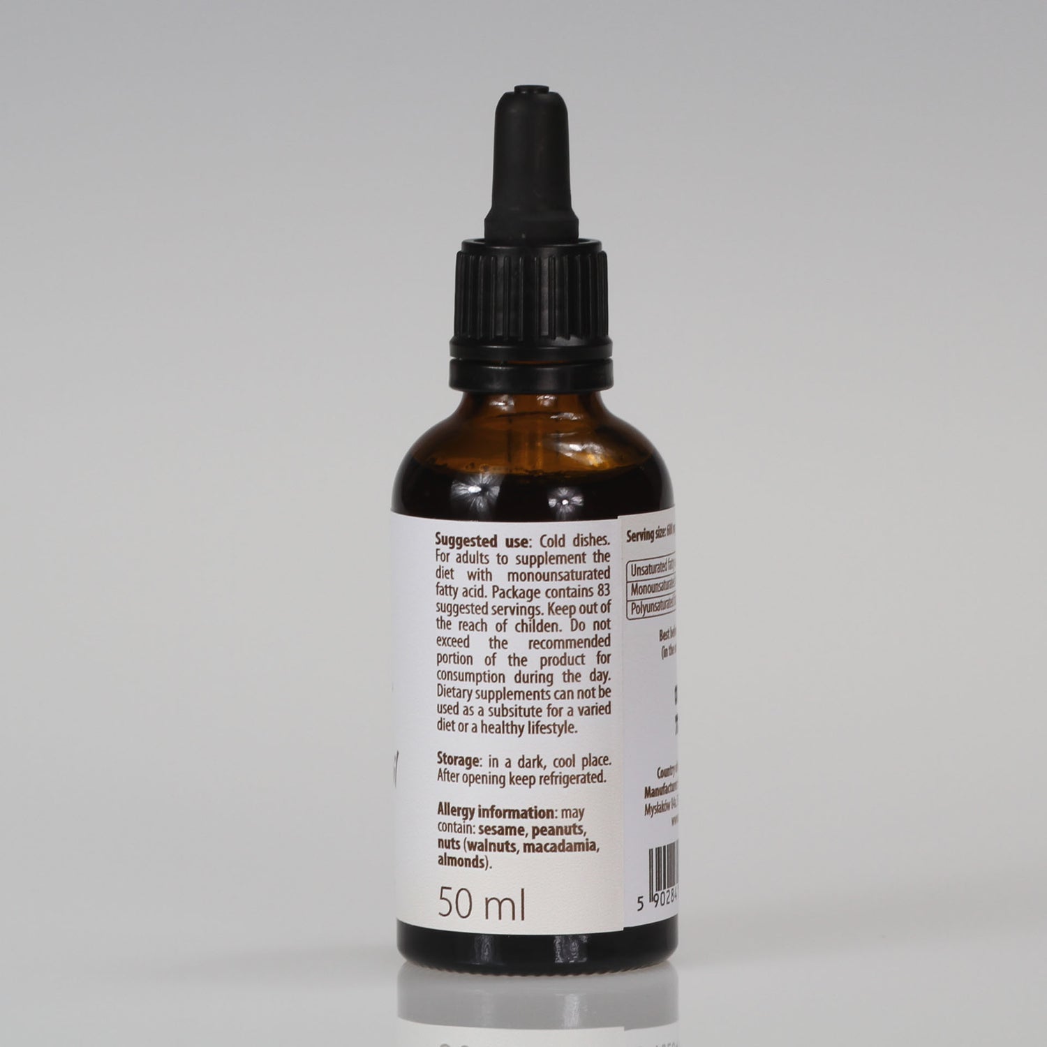 Coriander seed oil, cold-pressed and crude, dietary suplement - Ol’Vita