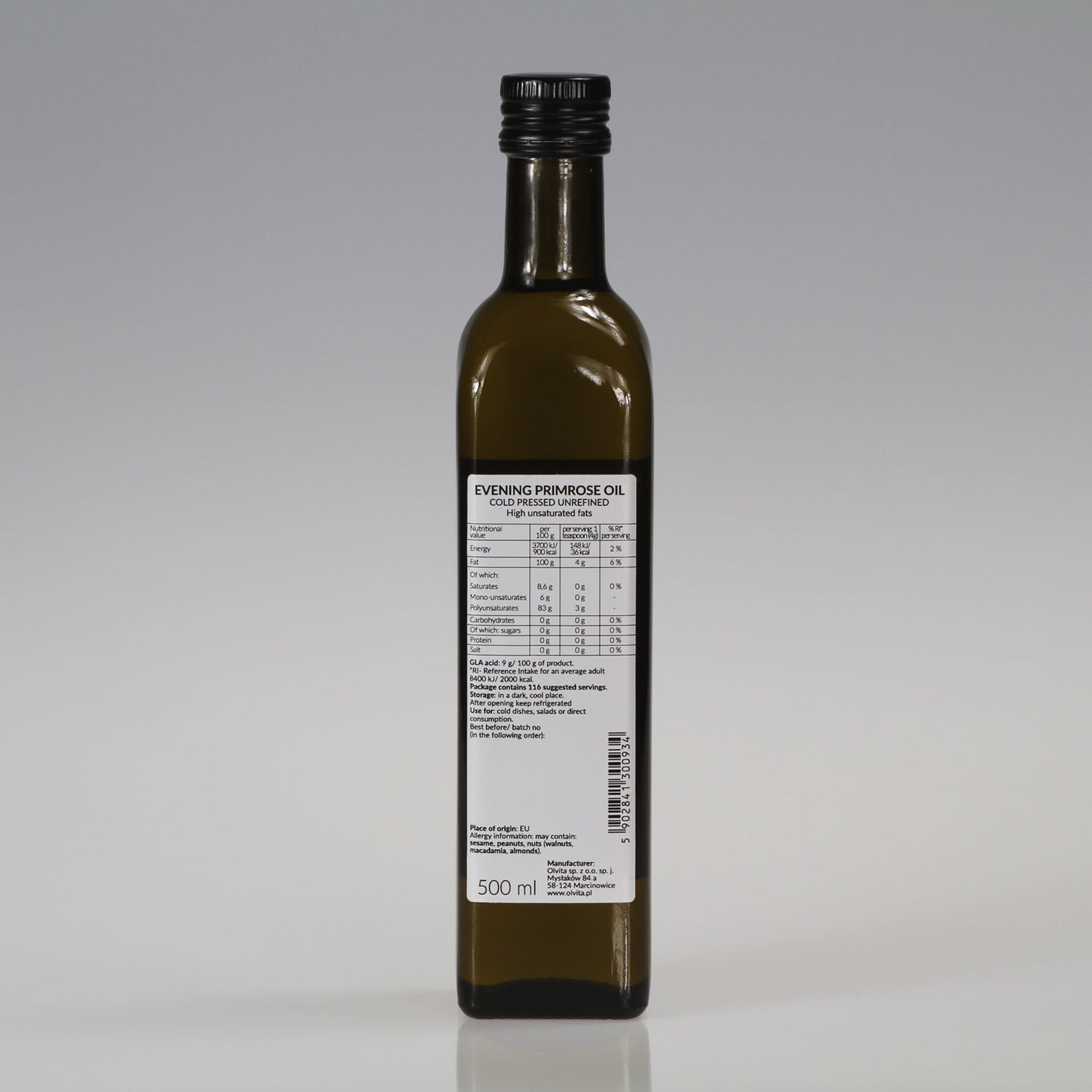 Evening Primrose Oil - cold pressed, unrefined Ol&