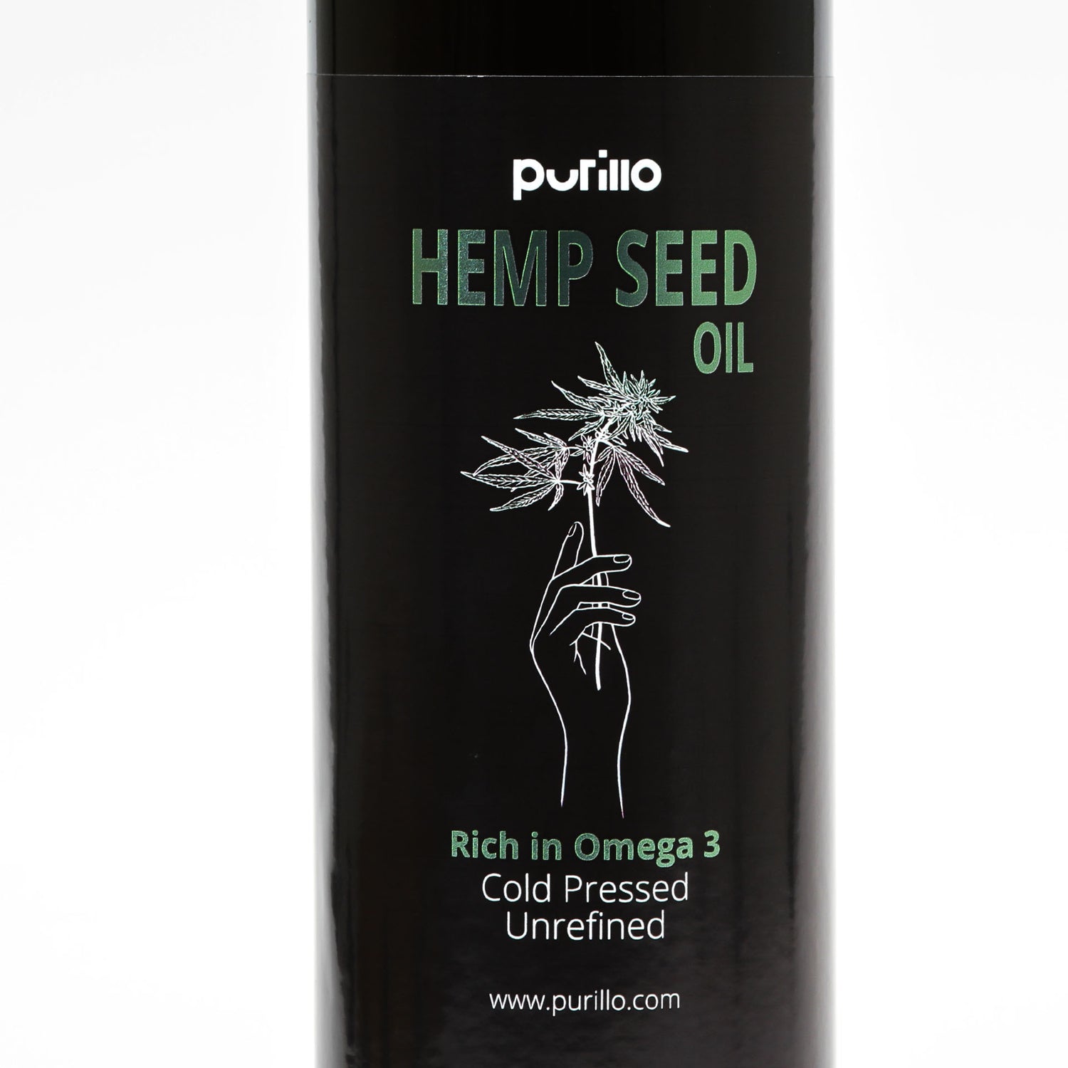 Hemp seed oil, cold-pressed, unrefined - Purillo