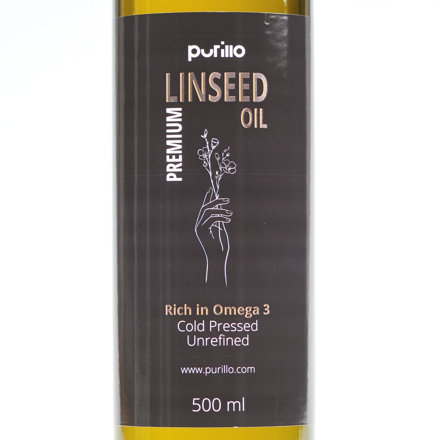 Linseed oil, cold-pressed, unrefined - Purillo