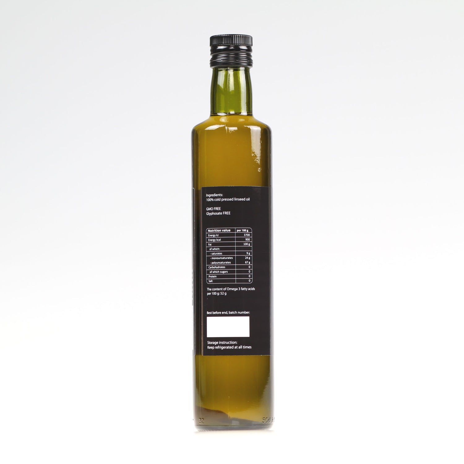 Linseed oil, cold-pressed, unrefined - Purillo