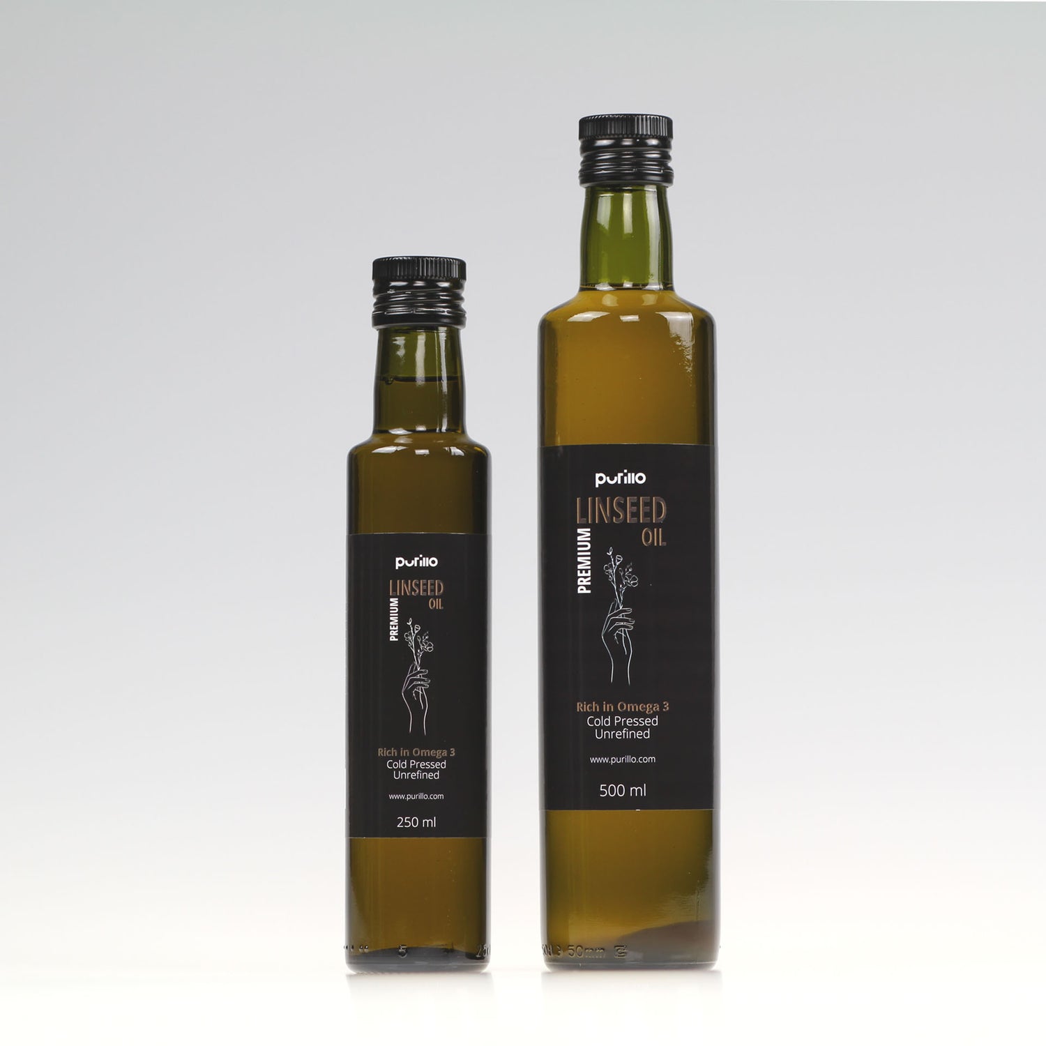 Linseed oil, cold-pressed, unrefined - Purillo