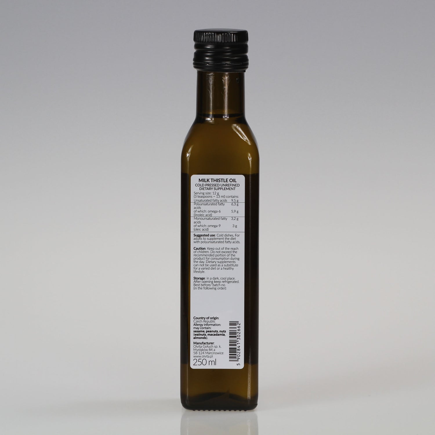 Milk thistle oil, cold-pressed and crude, Dietary Supplement, Ol’Vita