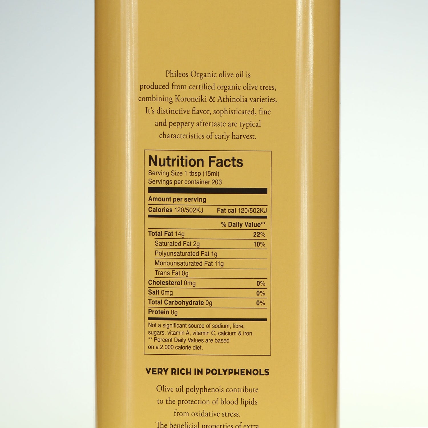 Olive Oil - Organic - Extra Virgin, Phileos of Sparta, Greece