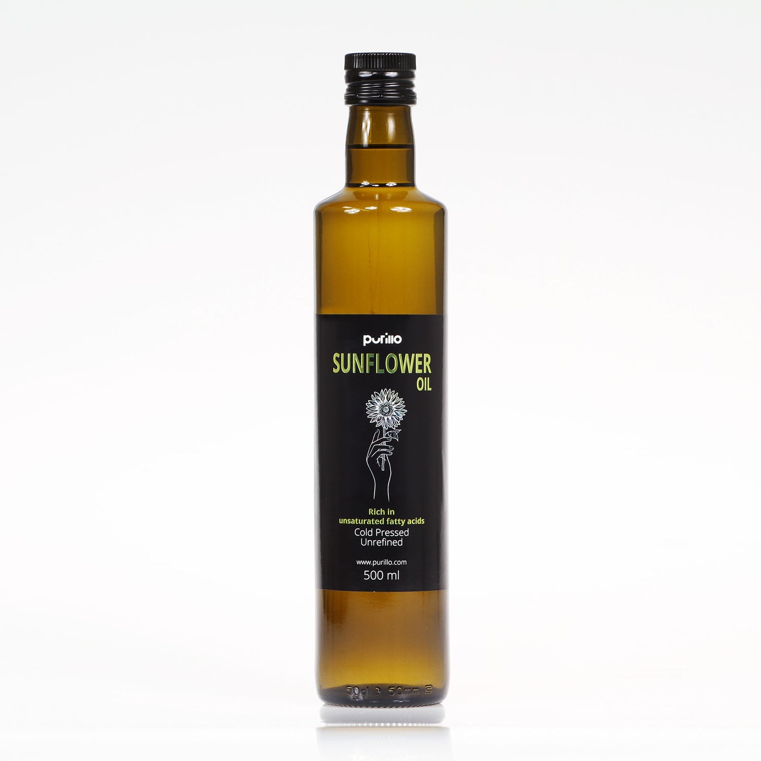 Sunflower oil, cold-pressed, unrefined - Purillo