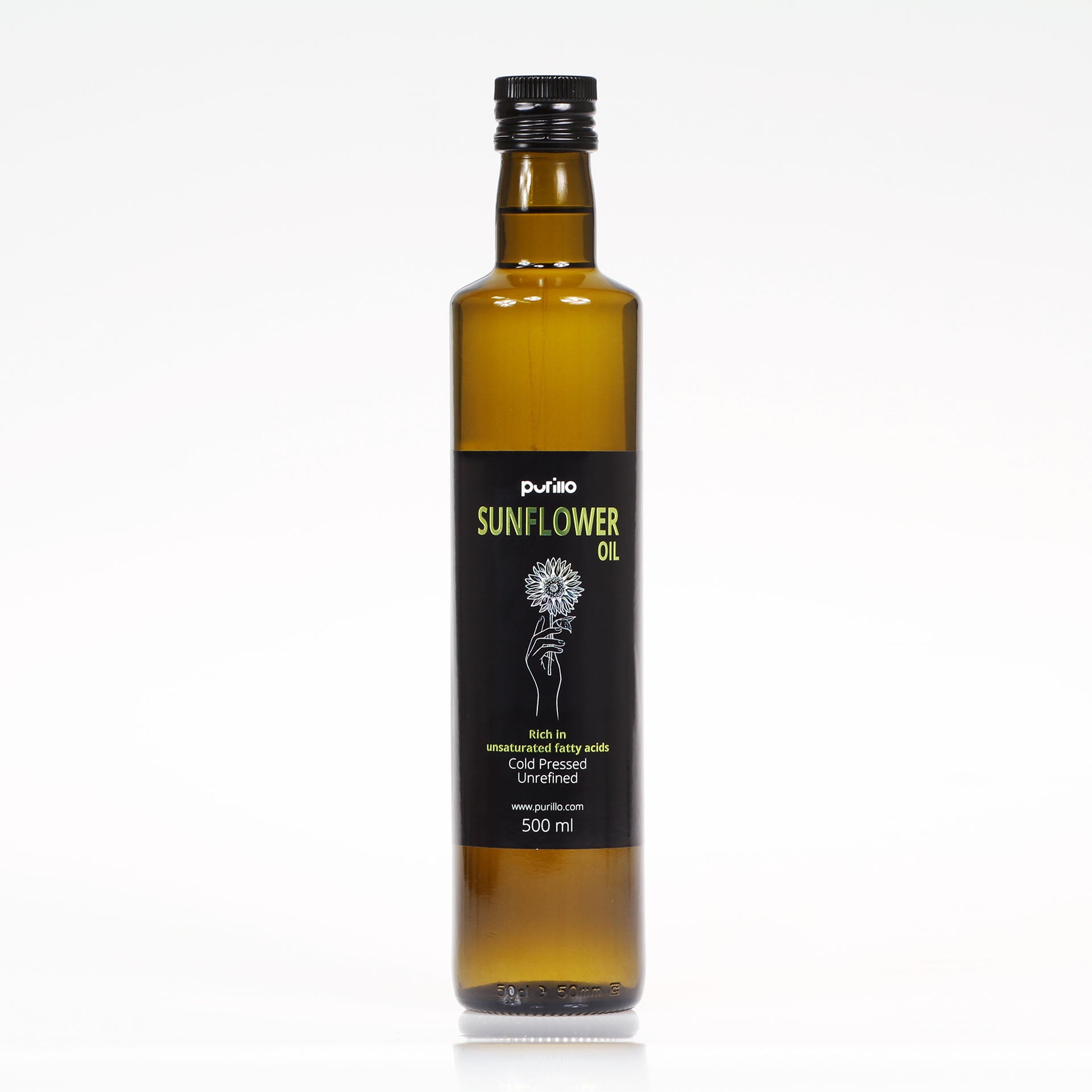 Sunflower oil, cold-pressed, unrefined - Purillo