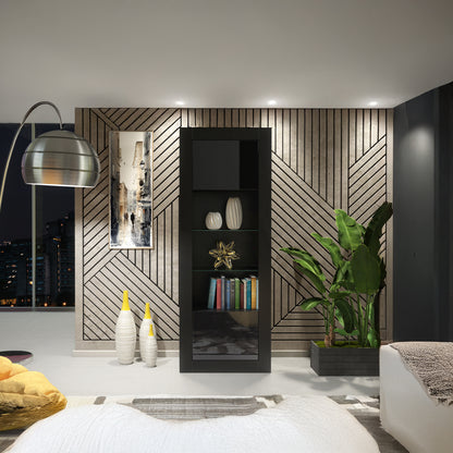 Display Cabinet – 170cm – High Gloss Doors – LED or Non-LED – Tall Modern Unit – LUNARO