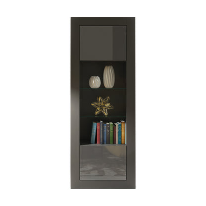 Display Cabinet – 170cm – High Gloss Doors – LED or Non-LED – Tall Modern Unit – LUNARO
