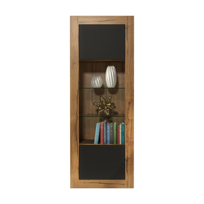 Display Cabinet – 170cm – High Gloss Doors – LED or Non-LED – Tall Modern Unit – LUNARO