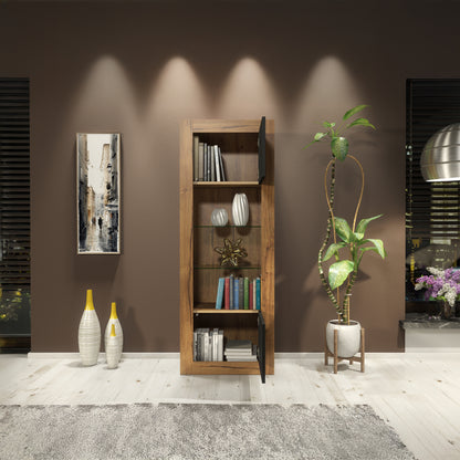 Display Cabinet – 170cm – High Gloss Doors – LED or Non-LED – Tall Modern Unit – LUNARO