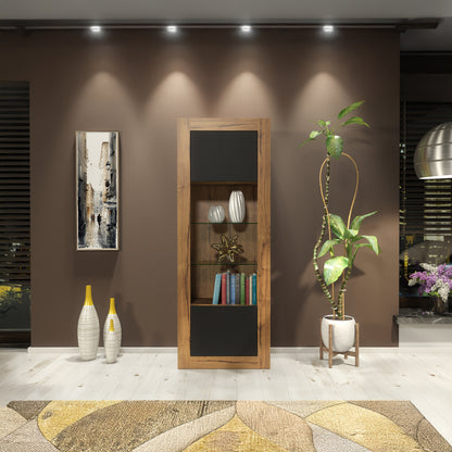 Display Cabinet – 170cm – High Gloss Doors – LED or Non-LED – Tall Modern Unit – LUNARO