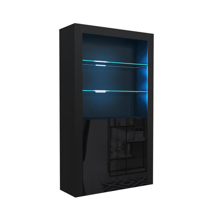 Display Cabinet – 170cm – High Gloss Doors – LED or Non-LED – Modern Showcase Sideboard – LUNARO