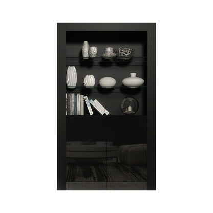 Display Cabinet – 170cm – High Gloss Doors – LED or Non-LED – Modern Showcase Sideboard – LUNARO