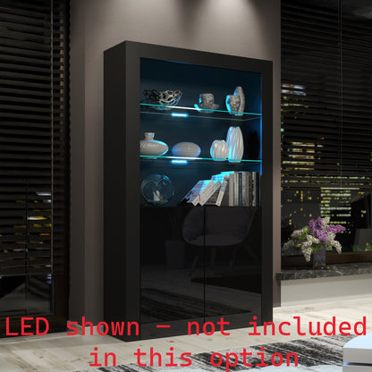 Display Cabinet – 170cm – High Gloss Doors – LED or Non-LED – Modern Showcase Sideboard – LUNARO