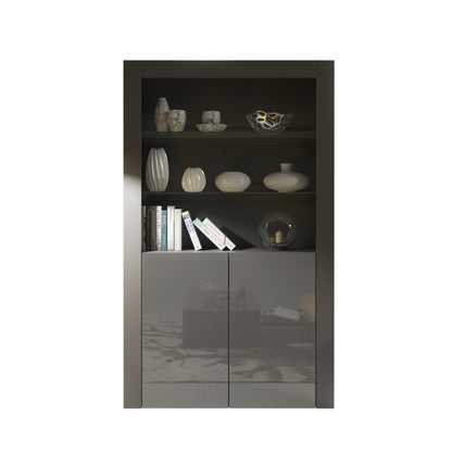 Display Cabinet – 170cm – High Gloss Doors – LED or Non-LED – Modern Showcase Sideboard – LUNARO