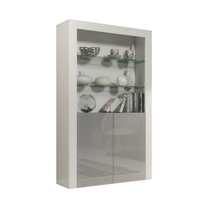 Display Cabinet – 170cm – High Gloss Doors – LED or Non-LED – Modern Showcase Sideboard – LUNARO