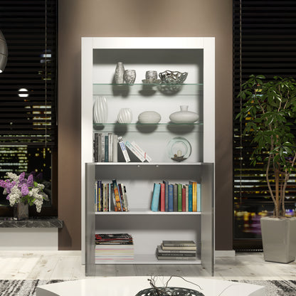 Display Cabinet – 170cm – High Gloss Doors – LED or Non-LED – Modern Showcase Sideboard – LUNARO