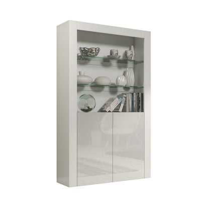 Display Cabinet – 170cm – High Gloss Doors – LED or Non-LED – Modern Showcase Sideboard – LUNARO