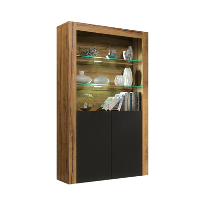 Display Cabinet – 170cm – High Gloss Doors – LED or Non-LED – Modern Showcase Sideboard – LUNARO