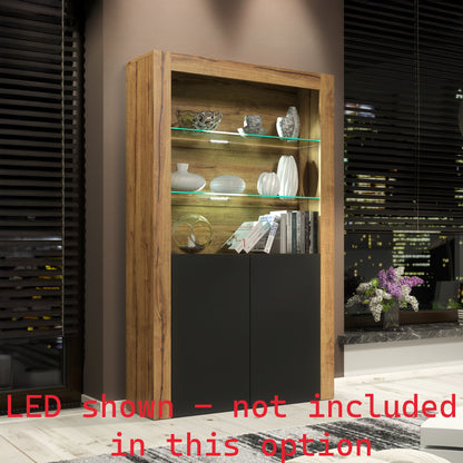 Display Cabinet – 170cm – High Gloss Doors – LED or Non-LED – Modern Showcase Sideboard – LUNARO