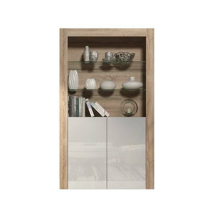 Display Cabinet – 170cm – High Gloss Doors – LED or Non-LED – Modern Showcase Sideboard – LUNARO