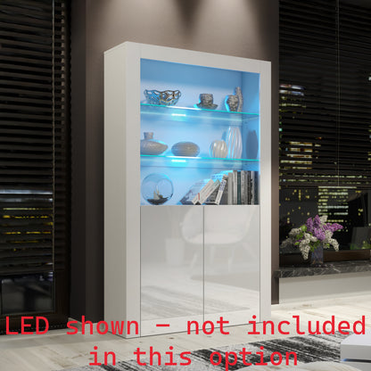 Display Cabinet – 170cm – High Gloss Doors – LED or Non-LED – Modern Showcase Sideboard – LUNARO