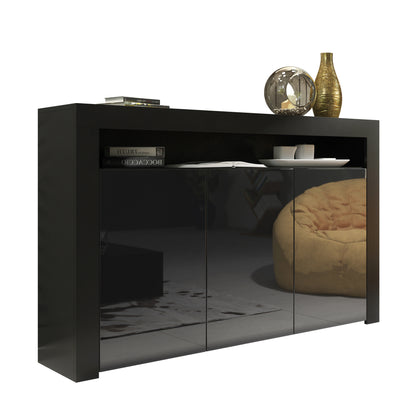 Sideboard Cabinet – 155cm – High Gloss Doors – LED or Non-LED – Modern Storage Unit – LUNARO