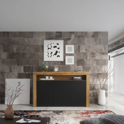 Sideboard Cabinet – 155cm – High Gloss Doors – LED or Non-LED – Modern Storage Unit – LUNARO