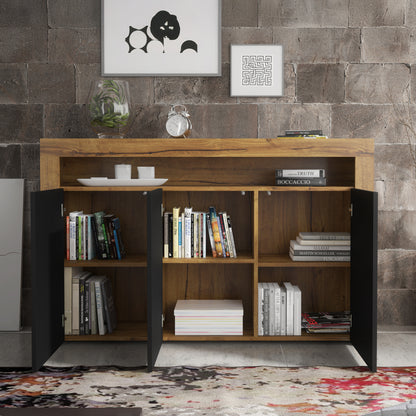 Sideboard Cabinet – 155cm – High Gloss Doors – LED or Non-LED – Modern Storage Unit – LUNARO