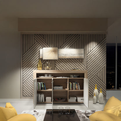 Sideboard Cabinet – 155cm – High Gloss Doors – LED or Non-LED – Modern Storage Unit – LUNARO