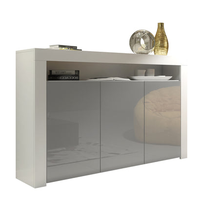 Sideboard Cabinet – 155cm – High Gloss Doors – LED or Non-LED – Modern Storage Unit – LUNARO