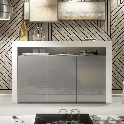 Sideboard Cabinet – 155cm – High Gloss Doors – LED or Non-LED – Modern Storage Unit – LUNARO