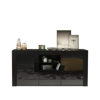 Sideboard – 145cm – High Gloss Doors – LED or Non-LED – Modern Sideboard Cabinet – LUNARO