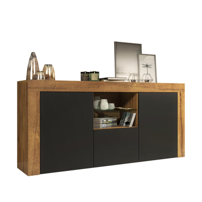 Sideboard – 145cm – High Gloss Doors – LED or Non-LED – Modern Sideboard Cabinet – LUNARO