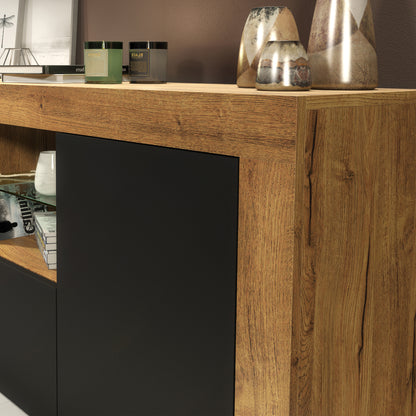 Sideboard – 145cm – High Gloss Doors – LED or Non-LED – Modern Sideboard Cabinet – LUNARO