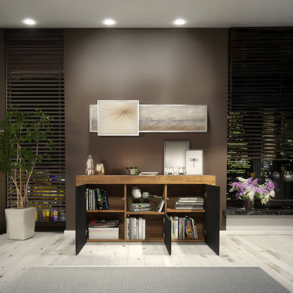 Sideboard – 145cm – High Gloss Doors – LED or Non-LED – Modern Sideboard Cabinet – LUNARO