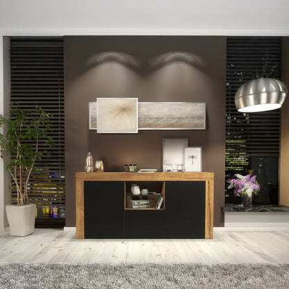 Sideboard – 145cm – High Gloss Doors – LED or Non-LED – Modern Sideboard Cabinet – LUNARO