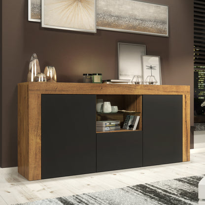 Sideboard – 145cm – High Gloss Doors – LED or Non-LED – Modern Sideboard Cabinet – LUNARO